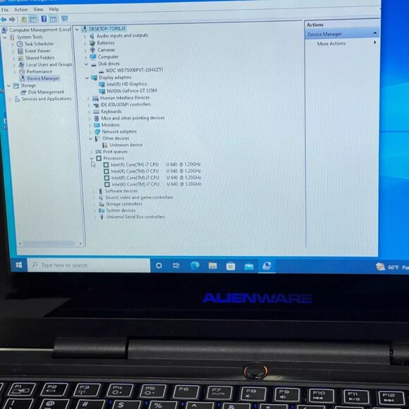 Alienware M11x R2, Core i7-U640 8GB RAM 750GB HDD Win10Pro -GT 335M-AS IS - Picture 4 of 13